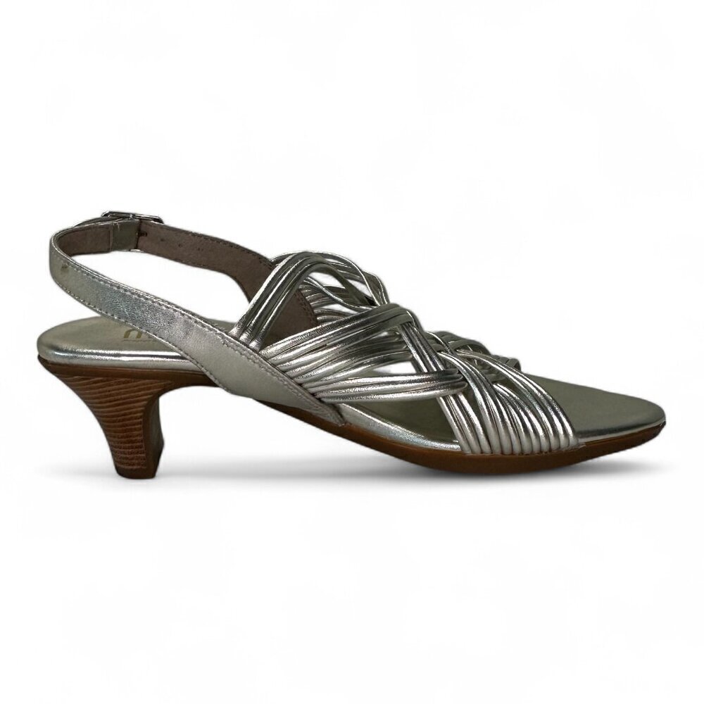Munro Women's Marianna Slingback Sandal Sz 7 - Metallic Taupe - Picture 9 of 16